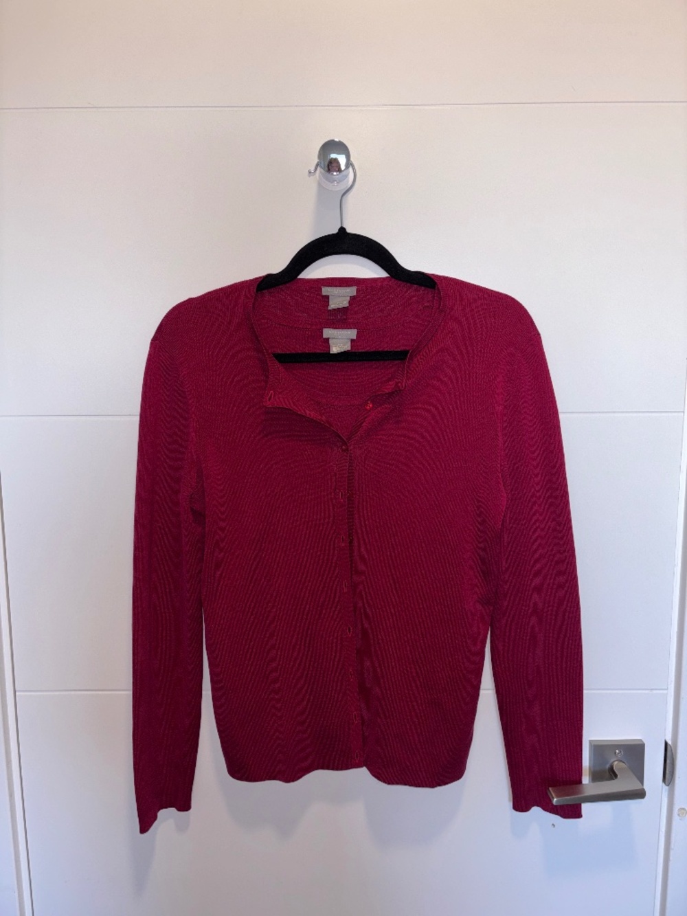 Ann Taylor Petites Burgundy Silk Cotton Tank & Cardigan Set MP